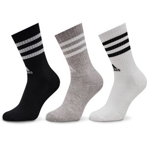 adidas Hohe Unisex-Socken 3-Stripes Cushioned Crew Socks 3 Pairs IC1323 Grau S Unisex