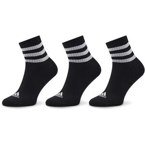 Niedrige Unisex-Socken adidas 3-Stripes Cushioned Sportswear Mid-Cut Socks 3 Pairs IC1317 Schwarz 40_42 Unisex