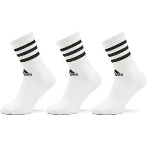 Hohe Unisex-Socken adidas 3-Stripes Cushioned Crew Socks 3 Pairs HT3458 Weiß XS Unisex