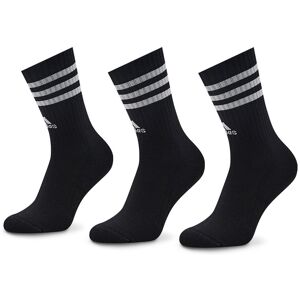 Hohe Unisex-Socken adidas 3-Stripes Cushioned Crew Socks 3 Pairs IC1321 Schwarz 43_45 Unisex