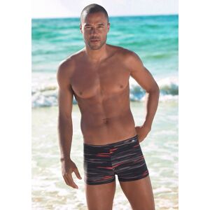 KangaROOS Boxer-Badehose, mit Streifendesign schwarz-grau N-Gr schwarz-grau