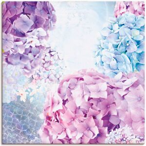 Artland Wandbild »Blau und Pink Hortensie«, Blumen, (1 St.), als Leinwandbild, Wandaufkleber in verschied. Größen blau B/H: 40 cm x 40 cm blau