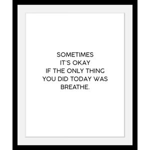 queence Bild »Breathe«, in 3 Größen, gerahmt schwarz B/H/T: 40 cm x 50 cm x 3 cm schwarz