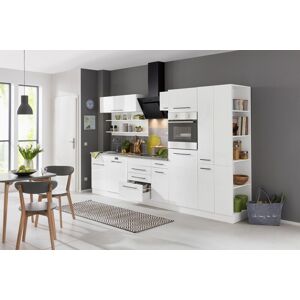KOCHSTATION Küchenzeile »KS-Tulsa«, ohne E-Geräte, Breite 300 cm, schwarze Metallgriffe, MDF Fronten Front: weiß Hochglanz + Korpus: weiß +... Front: weiß Hochglanz + Korpus: weiß + Arbeitsplatte: anthrazit
