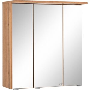 HELD MÖBEL Spiegelschrank »Lucca«, mit LED Beleuchtung eichefarben B/H/T: 60 cm x 66 cm x 20 cm eichefarben