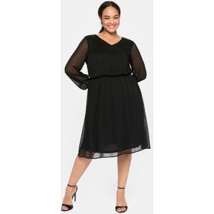 Sheego Chiffonkleid »Abendkleid« schwarz Normalgrößen schwarz