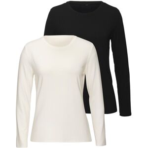 LASCANA Langarmshirt »aus weichem Viskose-Stretch«, (2er-Pack) creme, schwarz creme, schwarz