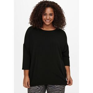 ONLY CARMAKOMA 3/4-Arm-Shirt »CARLAMOUR«, aus weichem Materialmix schwarz schwarz