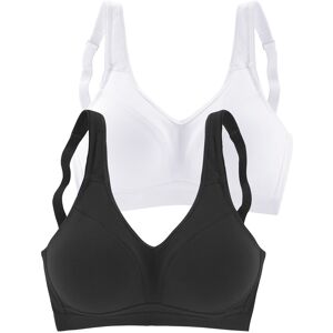 petite fleur Soft-BH, ohne Bügel, in abdeckender Schnittform weiß + schwarz Cup E weiß + schwarz