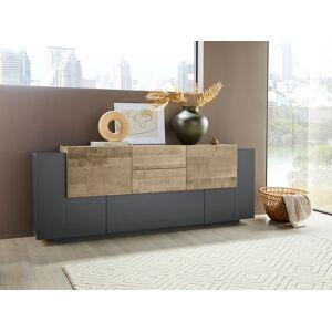 INOSIGN Sideboard »Coro«, Breite ca. 220 cm anthrazit matt/Oak K356 B/H/T: 220 cm x 86 cm x 45 cm anthrazit matt/Oak K356