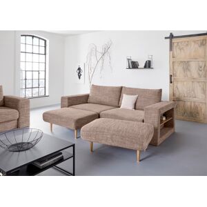 LOOKS by Wolfgang Joop 4-Sitzer »Looksvb«, Verwandlungssofa: aus Sofa wird Sofa mit 2 Hockern, mit Regalfunktion beige-braun B/H/T: 252 cm x 96... beige-braun