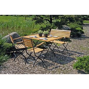 Garden Pleasure Garten-Essgruppe »WIEN«, (4 tlg.), mit praktischer Klappfunktion braun/schwarz + braun + schwarz B/H/T: 280 cm x 89 cm x 120 cm braun/schwarz + braun + schwarz