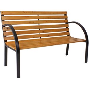 Garden Pleasure Bank »BELLEVUE«, (100% FSC®-zertifizierter chinesischer Spießtanne), Klassisch gestaltete 2-Sitzerbank, Stahl schwarz/natur +... schwarz/natur + schwarz
