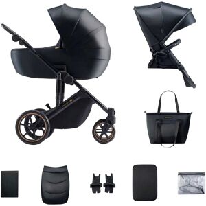 Kinderkraft Kombikinderwagen PRIME 2 inkl. Wickeltasche - schwarz - Unisex