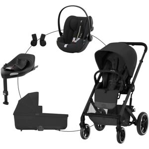 Cybex Kombikinderwagen Balios S Lux Travel-Set inkl. Babyschale Cloud G i-Size und Isofix-Basis Base G - schwarz - Unisex