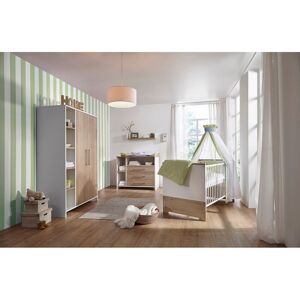 Schardt 3-tlg. Babyzimmer Eco Plus mit 2-türigem Kleiderschrank - weiss - Unisex