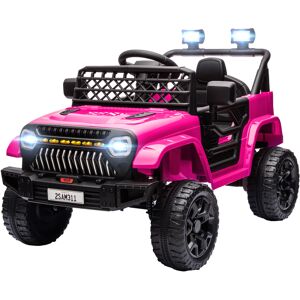 AIYAPLAY Elektroauto für Kinder, 4x4 Buggy Elektroauto für Kinder, mit 2,4 GHz Fernbedienung, 2 Motoren 12 V, einstellbare Geschwindigkeit, USB-Anschluss, Musik, Hupe, LED-Lichter, Schwarz