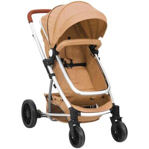 vidaXL 2-in-1-Kinderwagen Taupe Aluminium