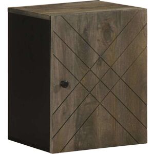 vidaXL Bad-Wandschrank Schwarz 38x33x48 cm Massivholz Mango