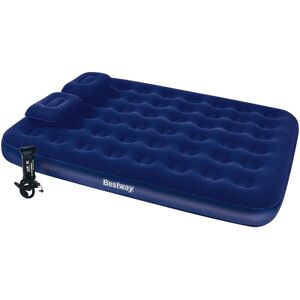 Bestway Luftbett mit Kissen & Luftpumpe Beflockt 203×152×22 cm 67374