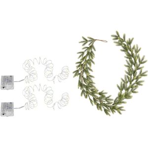 Girlande mit LED-Lichterkette Albi; grün/transparent
