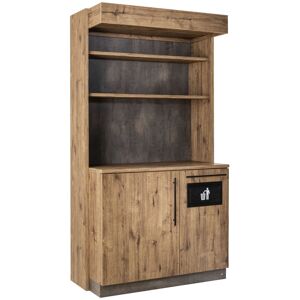 VEGA Servierstation Baristo Classic mit Abfallsystem; 115x62x216 cm (BxTxH); eiche antik