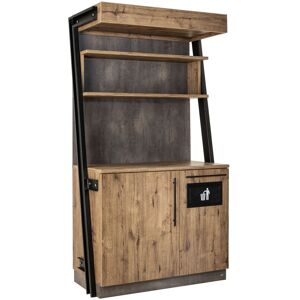 VEGA Servierstation Baristo Industrial mit Abfallsystem; 118x61x216 cm (BxTxH); eiche antik