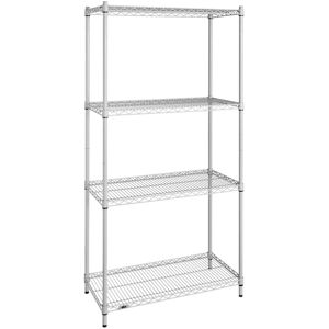 VEGA Profi-Regalsystem mit 4 Böden; 91x183x46 cm (BxHxT); grau
