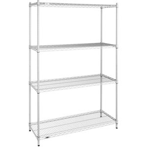 VEGA Profi-Regalsystem mit 4 Böden; 121x183x46 cm (BxHxT); grau