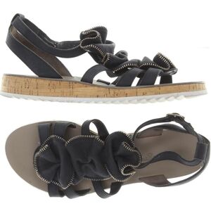 Paul Green Damen Sandale, blau, Gr. UK 6.5, Leder - Second Hand