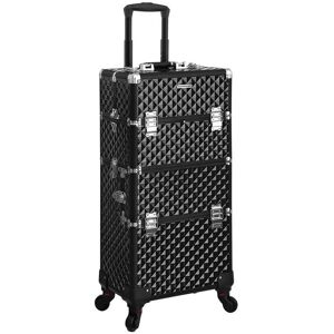 SONGMICS 3-in-1 Make-up-Trolley Schwarz