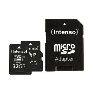 Intenso 32GB SDHC Premium double pack microSDHC-Karte Retail 32 UHS-I, Class 10