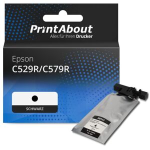 PrintAbout Druckerpatrone kompatibel mit Epson C529R/C579R (T01C100) - Schwarz - Hohe Kapazität