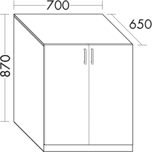 Burgbad Waschmaschinen-Schrank Sys30 PG3 Diago 870x700x650 Weiß Hochglanz, WVNP070F1507 WVNP070F1507