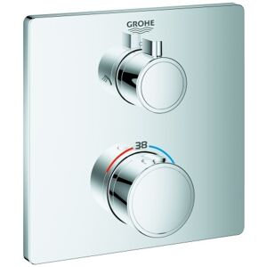 Grohe THM-Brausebatterie Grohtherm 24079 2 Abg. FMS für Rap. SmartBox eckig chrom, 24079000 24079000