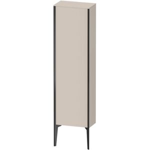 Duravit XViu Halbhochschrank XV1315LB291 40x24x133cm, schwarz matt, Tür links, taupe matt