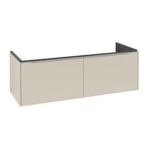 Villeroy und Boch Subway 3.0 Waschtisch-Unterschrank C567L0VN 127,2x42,9x47,8cm, mit LED/Griff Aluminium glänzend, cashmere grey