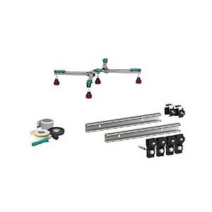 Mepa Duschwannen Set Superflach bis 100x100cm Duschwannenfüße, Wannenleisten, Dichtband