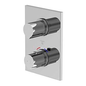 Steinberg Serie 120 Fertigmontageset 12041333 Unterputz-Thermostat, mit 2-Wege-Umsteller, chrom