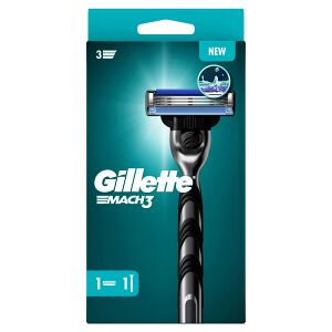 Procter & Gamble Service GmbH Gillette Mach3 Rasierapparat, mit 1 Ersatzklinge, Rasierer für Männer im schlanken Design, 1 Packung = 1 Rasierier + 1 Ersatzklinge