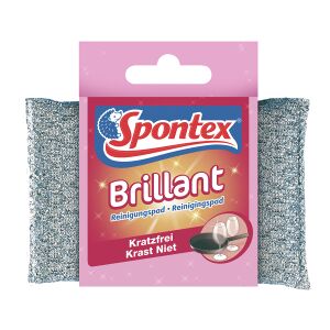 Mapa GmbH Spontex Brillant Reinigungspad, Schwamm für empfindliche Oberflächen, kratzfrei, 1 Packung = 1 Stück