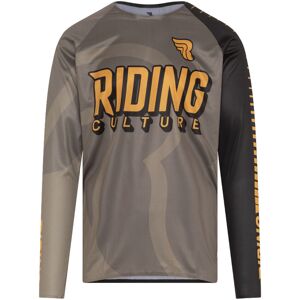 Riding Culture Sender 3.1 Langarm Fahrrad Jersey Grau Gelb XL male