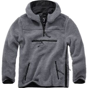 Brandit Teddyfleece Worker Pullover Schwarz Grau 2XL male