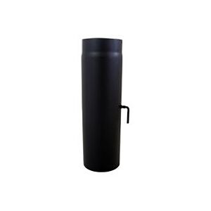 Bertrams Abgasrohr 05RL500-200DK 500 mm, Ø 200 x 2 mm, mit Drosselklappe, schwarz