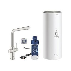 Grohe Red Duo Küchenarmatur 30325DC1 supersteel, L-Size, L-Auslauf, mit Boiler