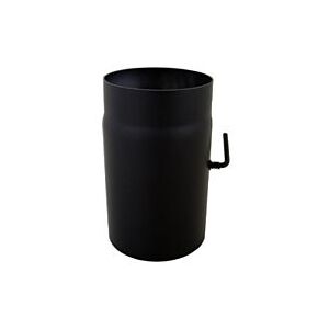 Bertrams Abgasrohr 05RL250-120DK 250 mm, Ø 120 x 2 mm, mit Drosselklappe, schwarz
