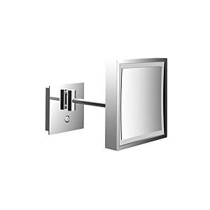 Emco Pure LED-Rasier-/Kosmetikspiegel 109413309 203 mm, eckig, Vergrößerung 3-fach, Direktanschluss, schwarz