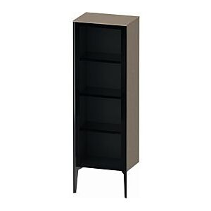 Duravit XViu Halbhochschrank XV1368RB211 50x36x133cm, Glastür, schwarz matt, Tür rechts, eiche kaschmir