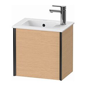 Duravit XViu Waschtisch-Unterschrank XV4024LB212 41x29x40cm, wandhängend, schwarz matt, Anschlag links, eiche gebürstet