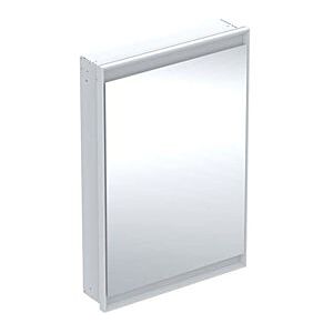 Geberit One Spiegelschrank 505801002 60x90x15cm, mit ComfortLight, 1 Tür, Anschlag rechts, weiß/Aluminium pulverbeschichtet